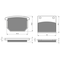 2 Kit plaquettes frein Suzuki GS 500  Avant et Arrière 138-076 - EBC FA65 et FA36 - Raven 103-189