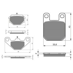 2 Kit plaquettes frein Aprilia RX 50  Avant et Arrière 094-121 - EBC FA173 et FA115 - Raven 103-193