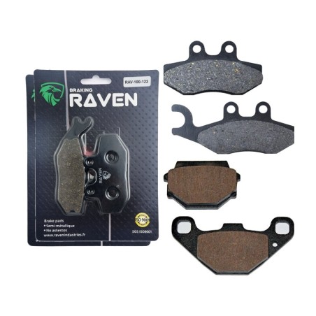 2 Kit plaquettes frein Aprilia ETX 125  Avant et Arrière 122-094 - EBC FA194 et FA173 - Raven 103-194