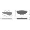 2 Kit plaquettes frein Yamaha Maxam 250 CP Avant et Arrière 095-268 - EBC FA167 et FA408 - Raven 103-196