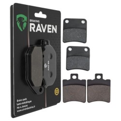 2 Kit plaquettes frein Garelli Panther 125  Avant et Arrière 110-098 - EBC FA178 et FA193 - Raven 103-199