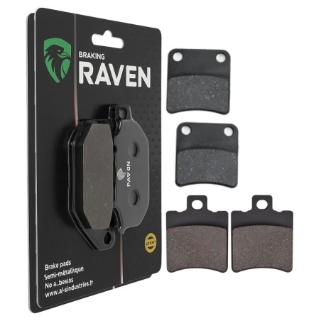 2 Kit plaquettes frein Garelli Panther 125  Avant et Arrière 110-098 - EBC FA178 et FA193 - Raven 103-199