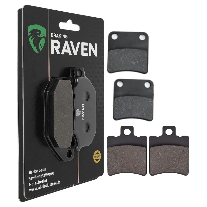2 Kit plaquettes frein Garelli Panther 250  Avant et Arrière 110-098 - EBC FA178 et FA193 - Raven 103-199