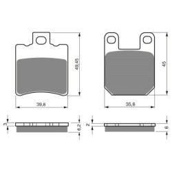 2 Kit plaquettes frein Suzuki Katana 50 AY  Avant et Arrière 098-121 - EBC FA193 et FA115 - Raven 103-201