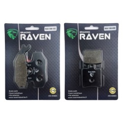 2 Kit plaquettes frein Benelli Velvet 400 Dusk Avant et Arrière 122-098 - EBC FA194 et FA193 - Raven 103-202