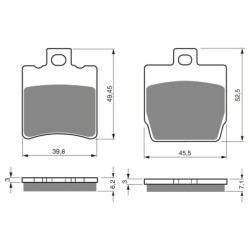 2 Kit plaquettes frein Mbk Nitro 50 YQ Avant et Arrière 098-128 - EBC FA193 et FA268 - Raven 103-203