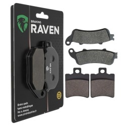 2 Kit plaquettes frein Garelli Skynet 250  Avant et Arrière 135-098 - EBC FA281 et FA193 - Raven 103-204