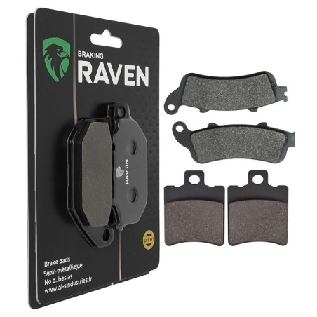 2 Kit plaquettes frein Garelli Skynet 400  Avant et Arrière 135-098 - EBC FA281 et FA193 - Raven 103-204