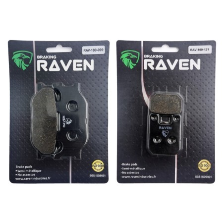 2 Kit plaquettes frein Husqvarna WR 50  Avant et Arrière 099-121 - EBC FA199 et FA115 - Raven 103-207