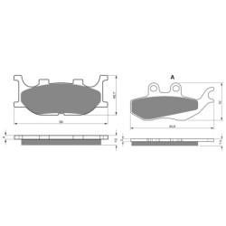 2 Kit plaquettes frein Italjet Jupiter 250  Avant et Arrière 099-215 - EBC FA199 et FA374 - Raven 103-209