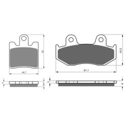 2 Kit plaquettes frein Suzuki Burgman 250 AN  Avant et Arrière 147-102 - EBC FA283 et FA92/3 SFA323/3 - Raven 103-211