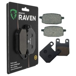 2 Kit plaquettes frein Fym CR 125 R Avant et Arrière 114-121 - EBC FA169 et FA115 - Raven 103-213