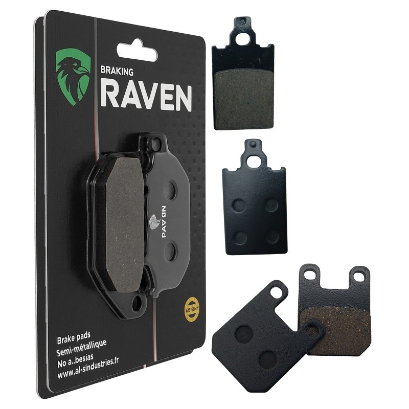 2 Kit plaquettes frein Garelli Sahel 50  Avant et Arrière 115-121 - EBC FA116 et FA115 - Raven 103-214