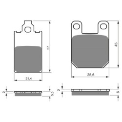 2 Kit plaquettes frein Garelli Sahel 50  Avant et Arrière 115-121 - EBC FA116 et FA115 - Raven 103-214