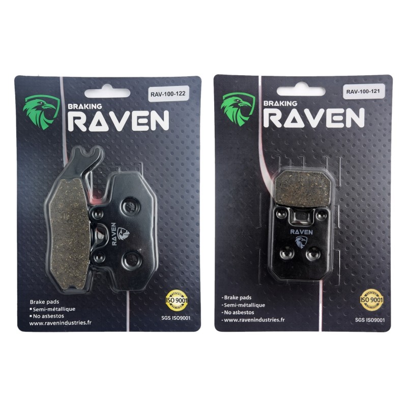 2 Kit plaquettes frein Yamaha TZR 50  Avant et Arrière 122-121 - EBC FA194 et FA115 - Raven 103-215