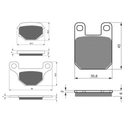2 Kit plaquettes frein Sherco 0.5 50 SE SM Avant et Arrière 289-121 - EBC FA93 et FA115 - Raven 103-216