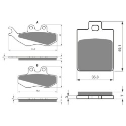 2 Kit plaquettes frein Gilera DNA 50  Avant et Arrière 122-137 - EBC FA194 et FA260 - Raven 103-217