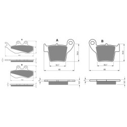 2 Kit plaquettes frein Alfer EVX 400 Electric Avant et Arrière 122-176 - EBC FA194 et FA346 - Raven 103-219