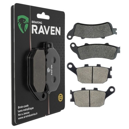 2 Kit plaquettes frein Honda Forza 250 NSS Avant et Arrière 135-155 - EBC FA281 et FA358 - Raven 103-220