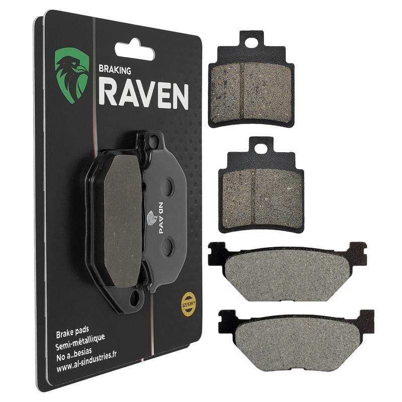 2 Kit plaquettes frein Sym Voyager 250  Avant et Arrière 140-165 - EBC FA361HH et FA319/2 - Raven 103-221