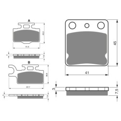 2 Kit plaquettes frein Suzuki RM 65  Avant et Arrière 167-144 - EBC FA302 et FA54 - Raven 103-222