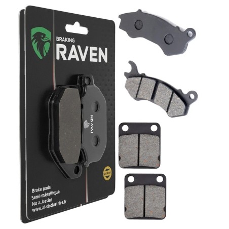 2 Kit plaquettes frein Qooder Oxygen  Avant et Arrière 299-144 - EBC FA603 et FA54 - Raven 103-223