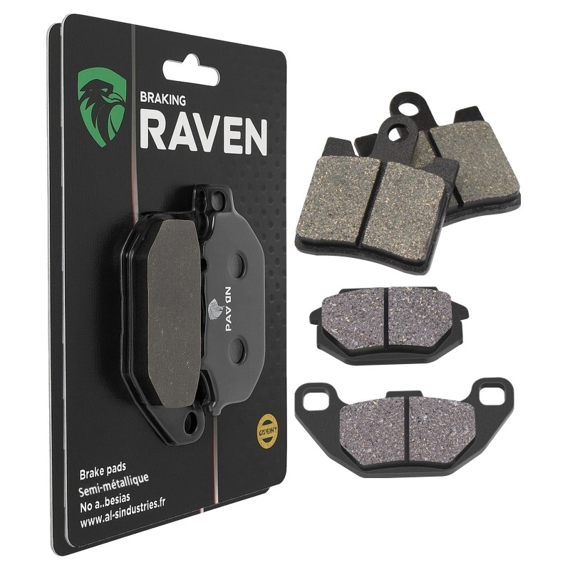 2 Kit plaquettes frein Sym GT 500  Avant et Arrière 147-183 - EBC FA283 et FA305 - Raven 103-225