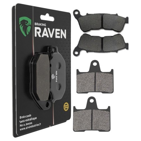 2 Kit plaquettes frein Harley-davidson Sportster 1200 Custom XL1200C Avant et Arrière 359-148 - EBC FA640 et FA254 - Raven 103-2