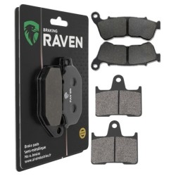 2 Kit plaquettes frein Harley-davidson Sportster SuperLow 1200T XL1200T Avant et Arrière 359-148 - EBC FA640 et FA254 - Raven 10