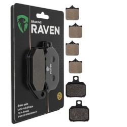 2 Kit plaquettes frein Derbi Mulhacen 659  Avant et Arrière 177-152 - EBC FA322/4HH et FA266 - Raven 103-229