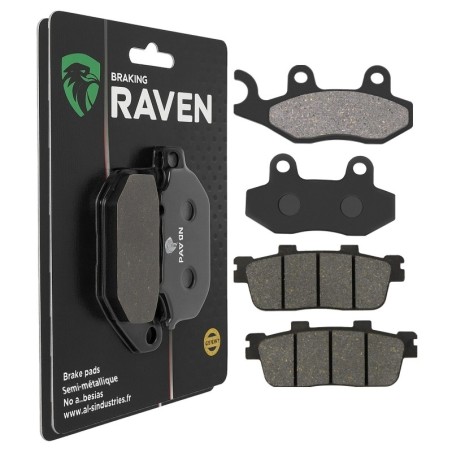 2 Kit plaquettes frein Sym HD2 125 i Avant et Arrière 174-286 - EBC FA264 et FA427 - Raven 103-230
