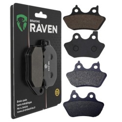 2 Kit plaquettes frein Harley-davidson Cvo Softail Fat Boy FLSTFSE2 Avant et Arrière 181-244 - EBC FA400 et FA434 - Raven 103-23