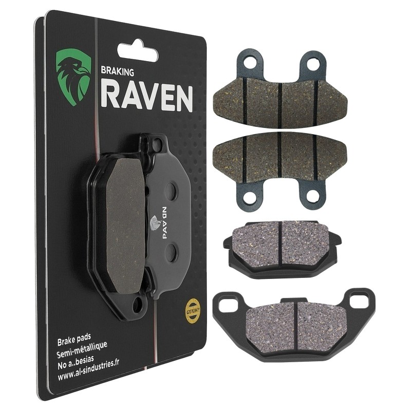 2 Kit plaquettes frein Sym SK 125  Avant et Arrière 234-183 - EBC FA306 et FA305 - Raven 103-232