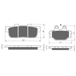 2 Kit plaquettes frein Sym Ni-Wolf 125 SB Avant et Arrière 286-230 - EBC FA427 et FA377 - Raven 103-236