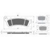 2 Kit plaquettes frein Honda CBR 250 R  Avant et Arrière 257-306 - EBC FA388 HH et FA496 - Raven 103-238