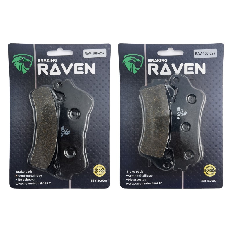 2 Kit plaquettes frein Honda VT 1300 Fury  Avant et Arrière 257-327 - EBC FA388 HH et FA261/2 - Raven 103-239