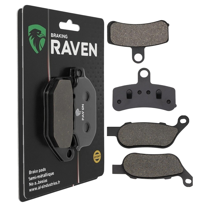 2 Kit plaquettes frein Harley-davidson Cvo Dyna FXDSE2 Avant et Arrière 275-273 - EBC FA457HH et FA458HH - Raven 103-242