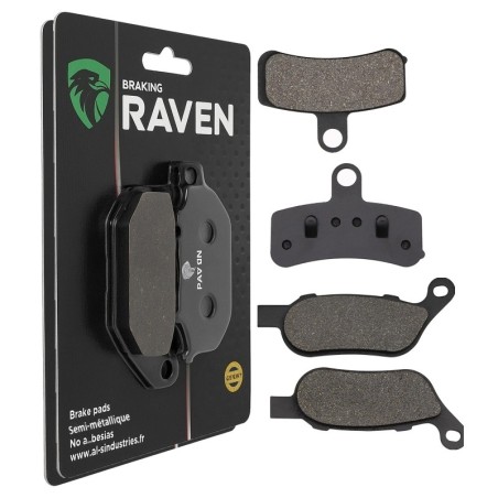 2 Kit plaquettes frein Harley-davidson Cvo Dyna FXDSE2 Avant et Arrière 275-273 - EBC FA457HH et FA458HH - Raven 103-242