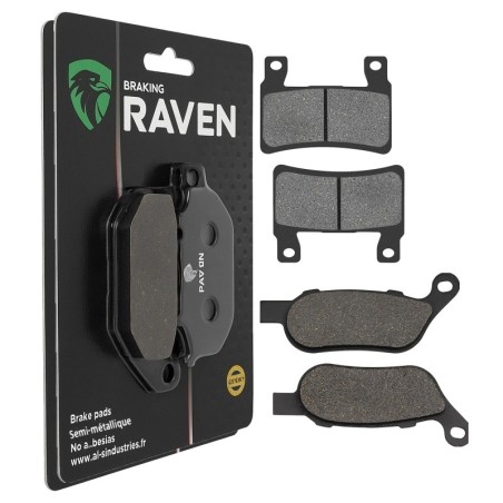 2 Kit plaquettes frein Harley-davidson Softail Fat Boy Lo FLSTFB Avant et Arrière 279-273 - EBC FA296HH et FA458HH - Raven 103-2