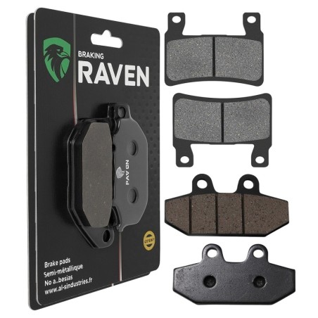 2 Kit plaquettes frein Harley-davidson Softail Fat Bob 114 FXFBS Avant et Arrière 279-395 - EBC FA296HH et FA747 - Raven 103-247