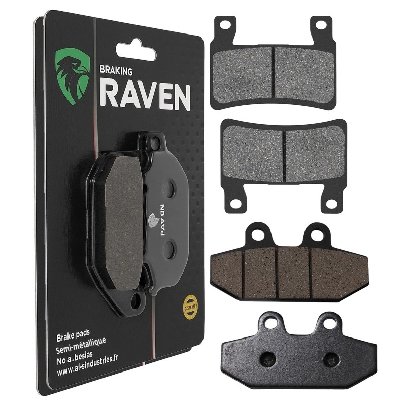 2 Kit plaquettes frein Harley-davidson Softail Fxdr 114 FXDRS Avant et Arrière 279-395 - EBC FA296HH et FA747 - Raven 103-247