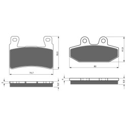 2 Kit plaquettes frein Harley-davidson Softail Street Bob FXBB Avant et Arrière 279-395 - EBC FA296HH et FA747 - Raven 103-247
