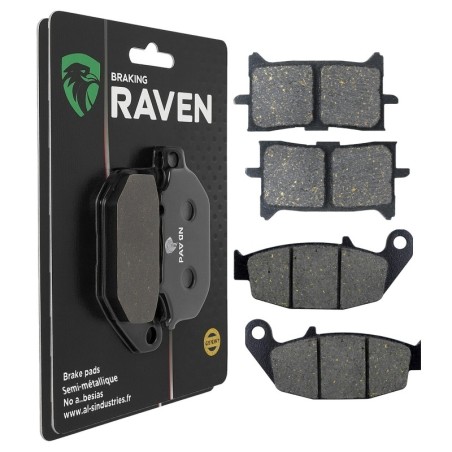 2 Kit plaquettes frein Honda CBF 125 Neo Sport Cafe  Avant et Arrière 379-311 - EBC FA679HH et FA629TT - Raven 103-248