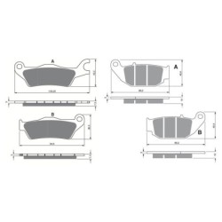 2 Kit plaquettes frein Suzuki GSX-R 150  Avant et Arrière 381-311 - EBC FA715 et FA629TT - Raven 103-249