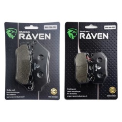 2 Kit plaquettes frein Yamaha DT 125 X  Avant et Arrière Nc -  - Raven 103-253