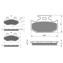 2 Kit plaquettes frein Yamaha Fazer 250  Avant et Arrière Nc -  - Raven 103-254