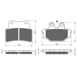 2 Kit plaquettes frein Yamaha MT-125  Avant et Arrière Nc -  - Raven 103-256