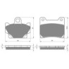 2 Kit plaquettes frein Yamaha RZ 350  Avant et Arrière Nc -  - Raven 103-258