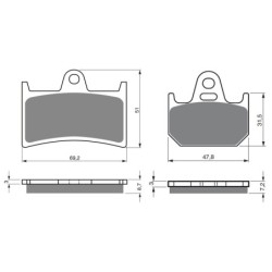 2 Kit plaquettes frein Yamaha TZ 125  Avant et Arrière Nc -  - Raven 103-261