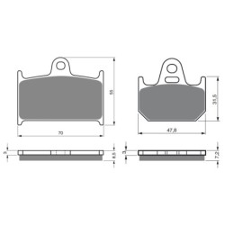 2 Kit plaquettes frein Yamaha TZ 125  Avant et Arrière Nc -  - Raven 103-262